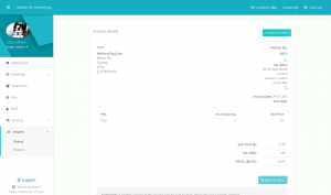 A view of Invoicing on PetPond