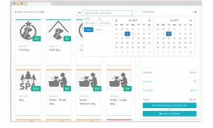 Selecting booking date for pet service like dog daycare